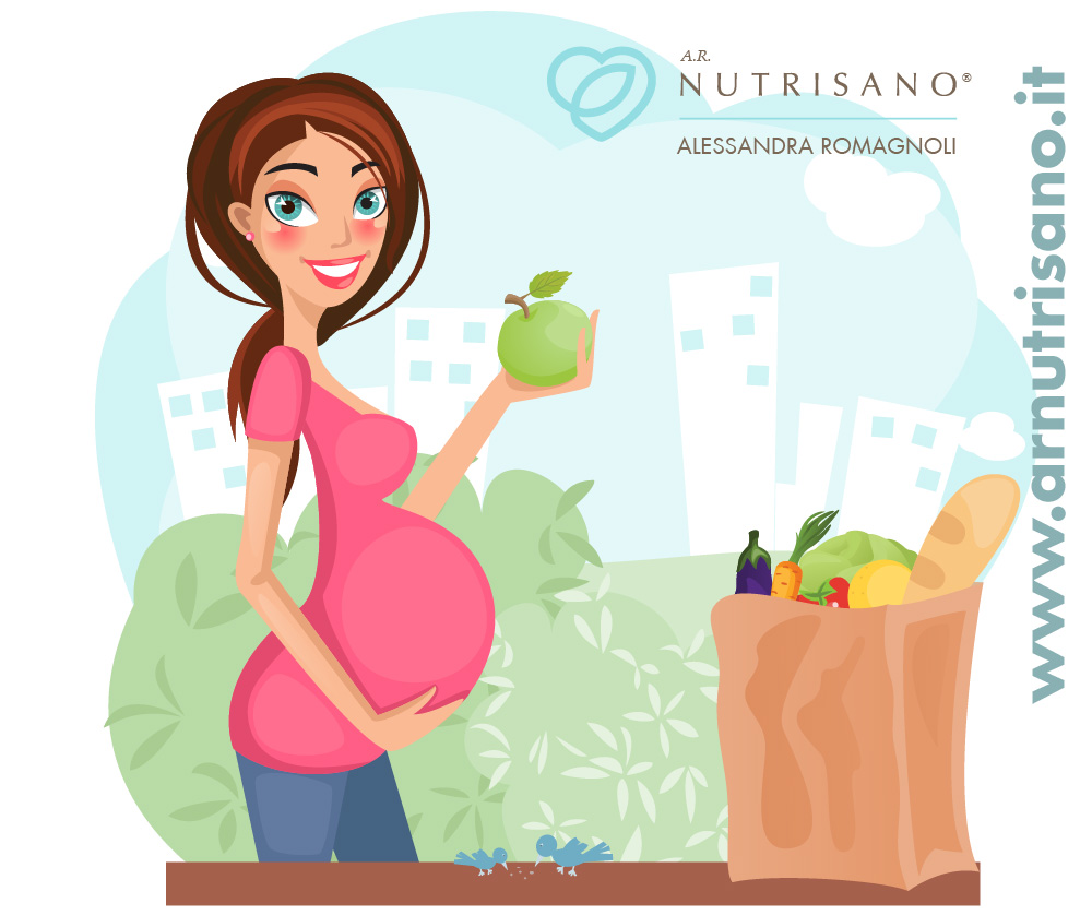 Scarica l'infografica sull'alimentazione in gravidanza